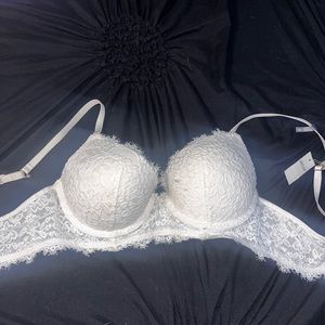 Aerie NWT white lace push up bra